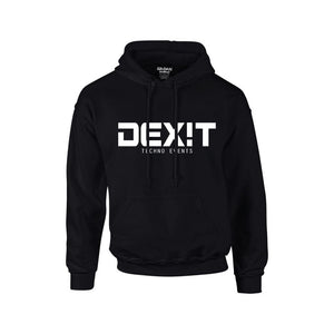 HERREN - DEXIT Hoodie schwarz | Druck vorne